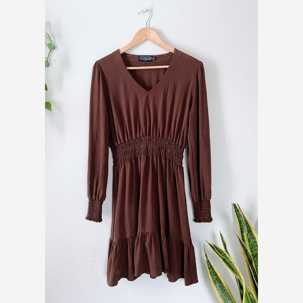 Duffield Lane Vale Dress In Chocolate Sz Med